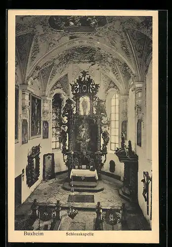 AK Buxheim, die Schlosskapelle, Innenansicht