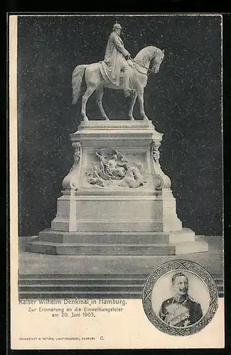 AK Hamburg, Kaiser Wilhelm Denkmal