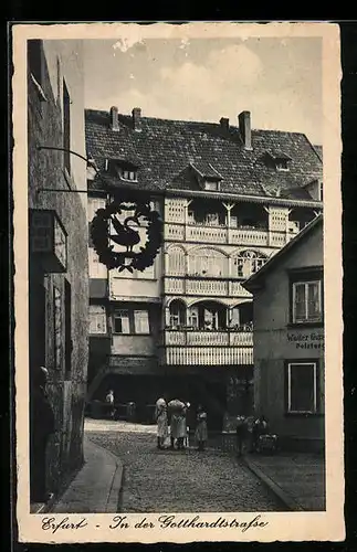 AK Erfurt, Gasthaus in der Gotthardtstrasse