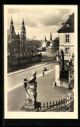 AK Fulda, Blick vom Schloss auf Dom und Michaeliskirche