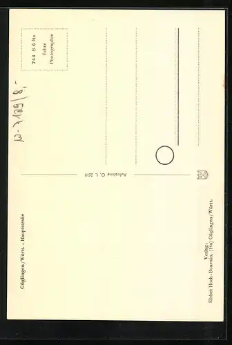 AK Güglingen /Württ., Häuser in der Hauptstrasse