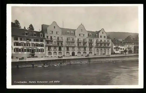 AK Ennetbaden, Hotel Schwanen und Adler