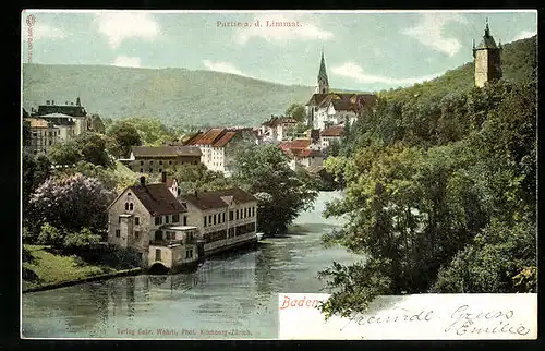 AK Baden, Partie an der Limmat