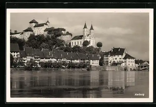 AK Aarburg, Ortsansicht mit Blick zum Schloss