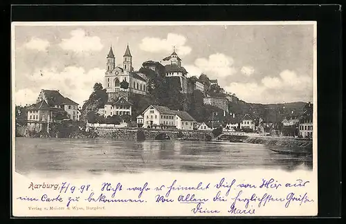 AK Aarburg, Ortsansicht mit Kirche