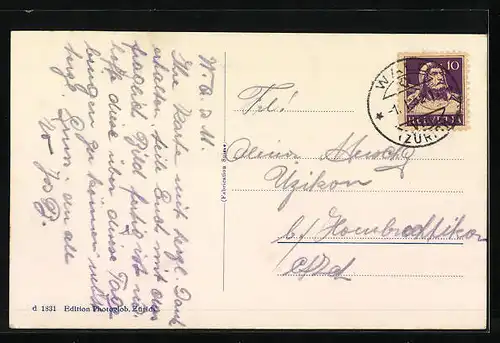 AK Wald, Ortsansicht gegen Alp Scheidegg