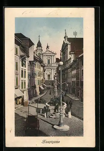 AK Solothurn, Hauptgasse mit St. Ursuskirche