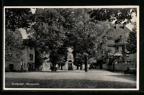 AK Mariastein, Kirchplatz mit Cafe