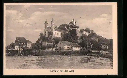 AK Aarburg, Aarpartie mit Kirche