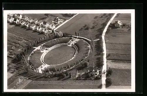 AK Brugg, Römisches Amphitheater, Luftbild