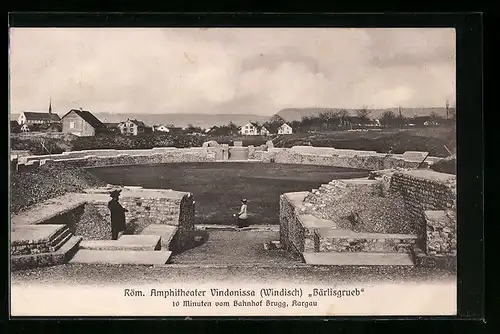 AK Brugg, Röm. Amphitheater Vindonissa (Windisch) Bärlisgrueb