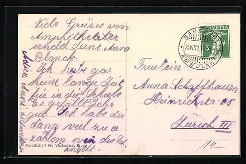 AK Brugg, Röm. Amphitheater Vindonissa (Windisch) Bärlisgrueb