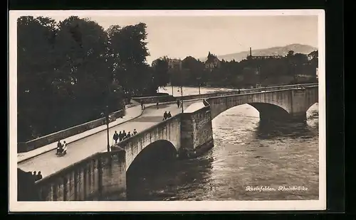 AK Rheinfelden, Blick auf die Rheinbrücke