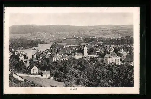 AK Brugg, Ortsansicht mit Umland