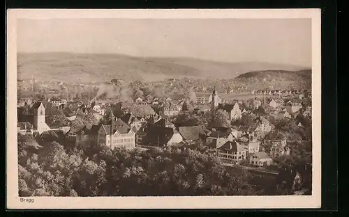 AK Brugg, Ortsansicht mit Umland