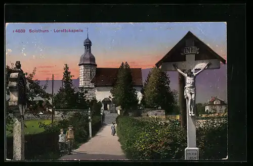 AK Solothurn, Partie an der Lorettokapelle
