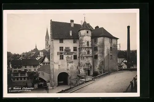 AK Baden, Blick auf das Landvogteischloss