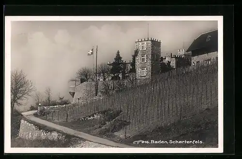 AK Baden, Schartenfels bei Sonnenschein