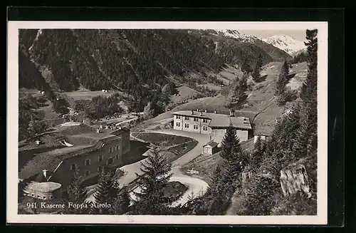 AK Airolo, Kaserne Foppa mit Blick ins Tal