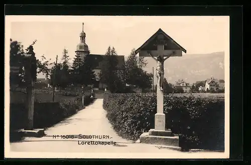 AK Solothurn, Lorettokapelle mit Kreuz
