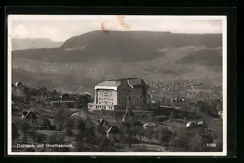 AK Dornach, Ortsansicht mit Goetheanum