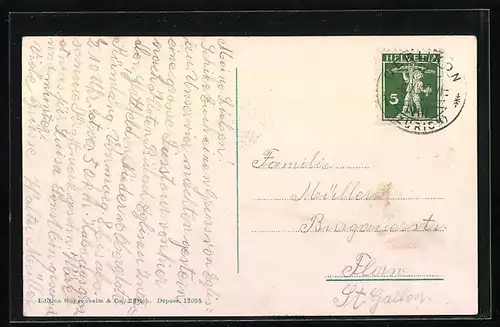 AK Eglisau, Panorama mit Viadukt