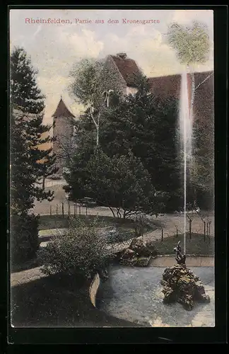 AK Rheinfelden, Partie aus dem Kronengarten