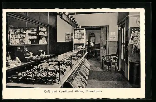 AK Neumünster, Café und Konditorei Möller, Kielerstrasse 4