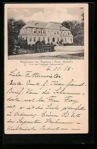 AK Muggesfelde b. Segeberg i. Holst., Villa mit Park