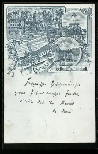 Lithographie Göttingen, Bad Louisenhall, Casino, Kinderbad