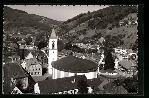 AK Ottenhöfen, Ortsansicht mit Blick auf die Kirche