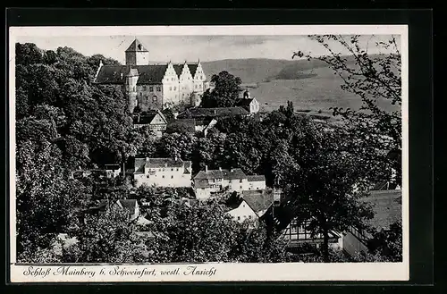 AK Schweinfurt, westl. Ansicht vom Schloss Mainberg