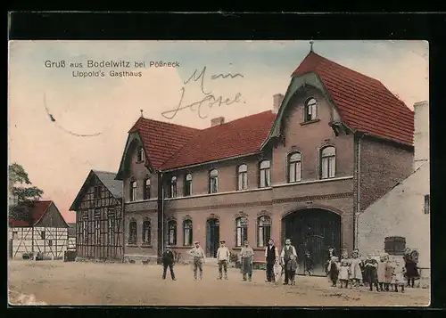 AK Bodelwitz bei Pössneck, Lippold`s Gasthaus