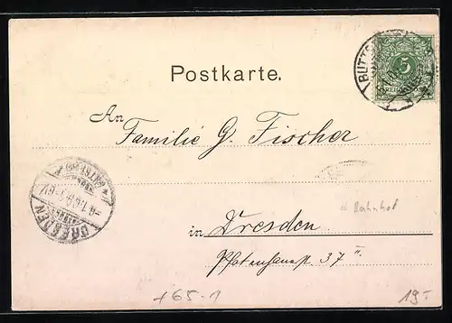 AK Buttstädt, Bahnhof, Kirche