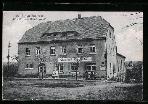 AK Zschirla, Gasthof Zschirla von Bruno Welde