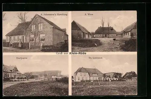 AK Klein-Rüde, A. Hohannsen`s Handlung, A. Wree, Th. Lorenzen