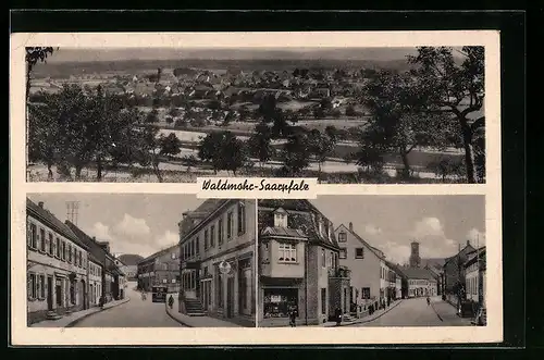 AK Waldmohr /Saarpfalz, Gesamtansicht, Strassenpartie