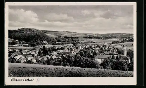 AK Krossen /Elster, Ortsansicht aus der Ferne