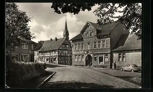 AK Leinefelde /Eichsfeld, Strassenpartie zum Berliner Hof