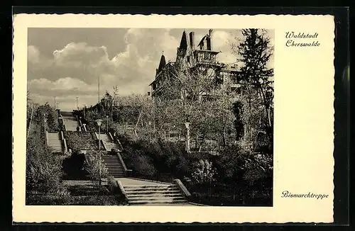 AK Eberswalde, Blick auf die Bismarcktreppe