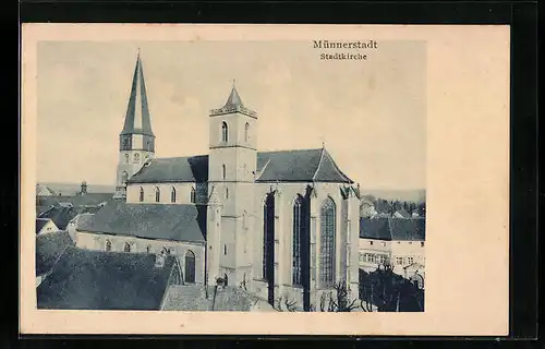 AK Münnerstadt, Blick auf die Stadtkirche