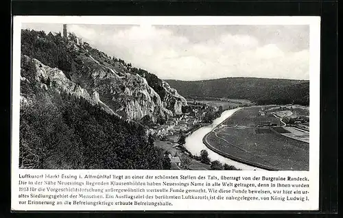 AK Markt Essing i. Altmühltal, Ortsansicht aus der Vogelschau