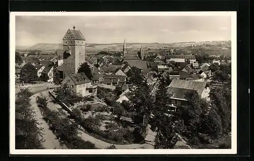 AK Münnerstadt /Ufr., Ortspartie mit Turm