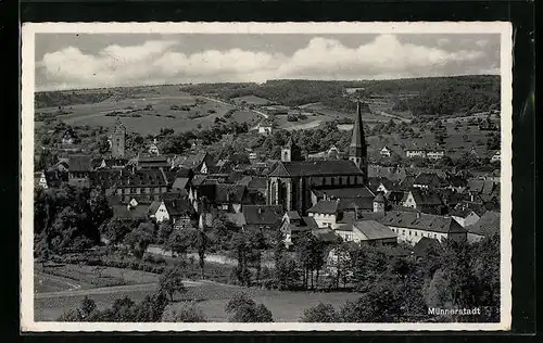 AK Münnerstadt, Panorama der Stadt