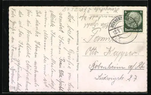 AK Münnerstadt, Panorama der Stadt