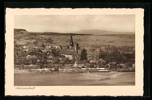AK Münnerstadt, Ortsansicht aus der Ferne