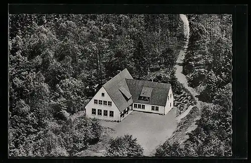 AK Beienbach /Kr. Siegen, B-K-Jugendheim aus der Vogelschau