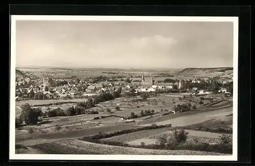AK Münnerstadt, Totalansicht der Stadt