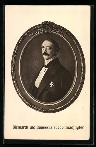 AK Otto von Bismarck als Bundesratsbevollmächtigter