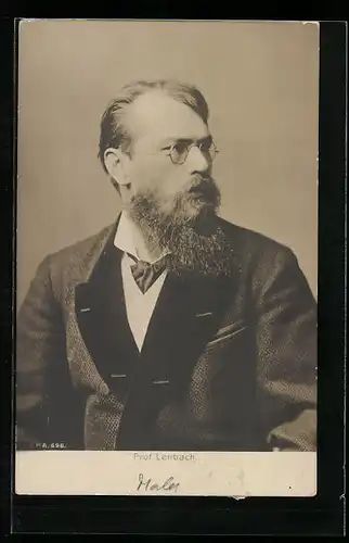 AK Professor Lenbach mit Brille und Bart